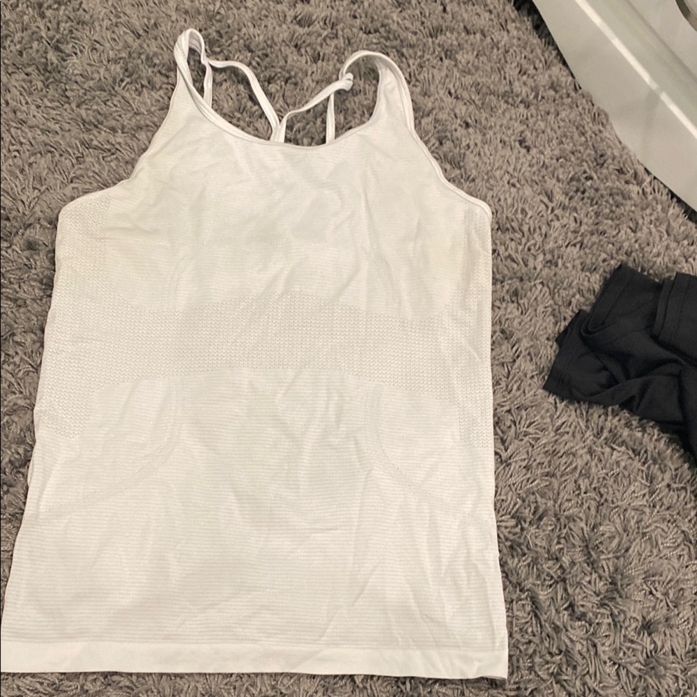 Lululemon Athletica White Camisole Tank Top